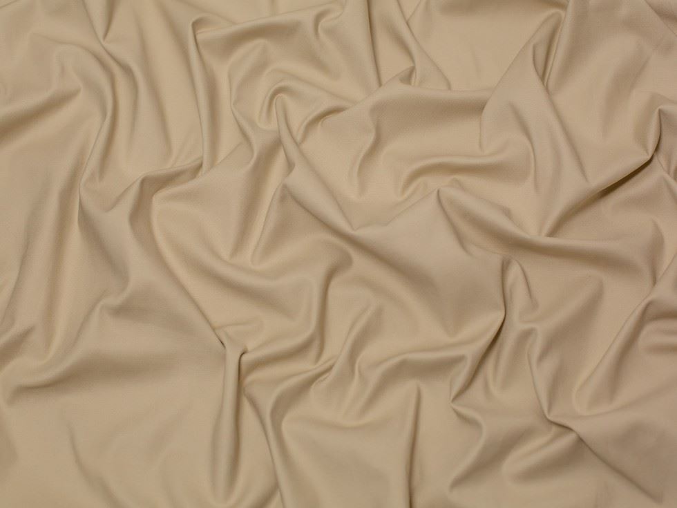 Minerva Core Range Woven Stretch Cotton Sateen Fabric Cream