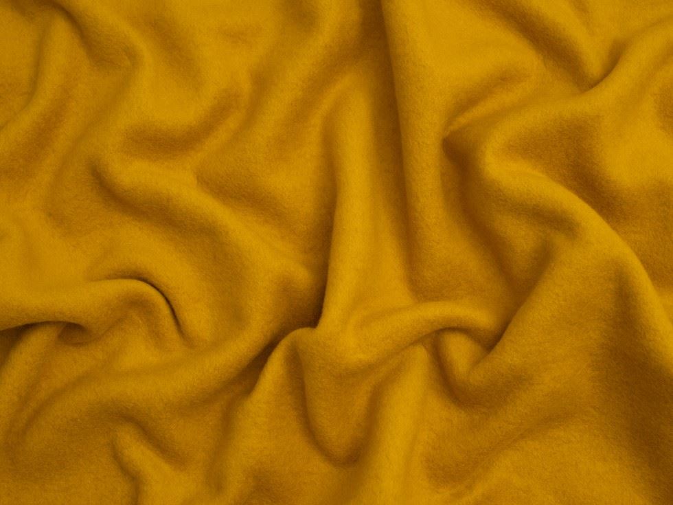 Minerva Core Range 100% Cotton Fleece Fabric Mustard