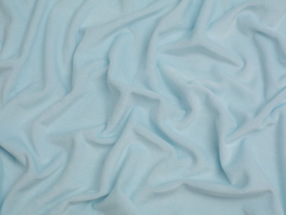Minerva Core Range Super Soft Plush Fleece Fabric Powder Blue