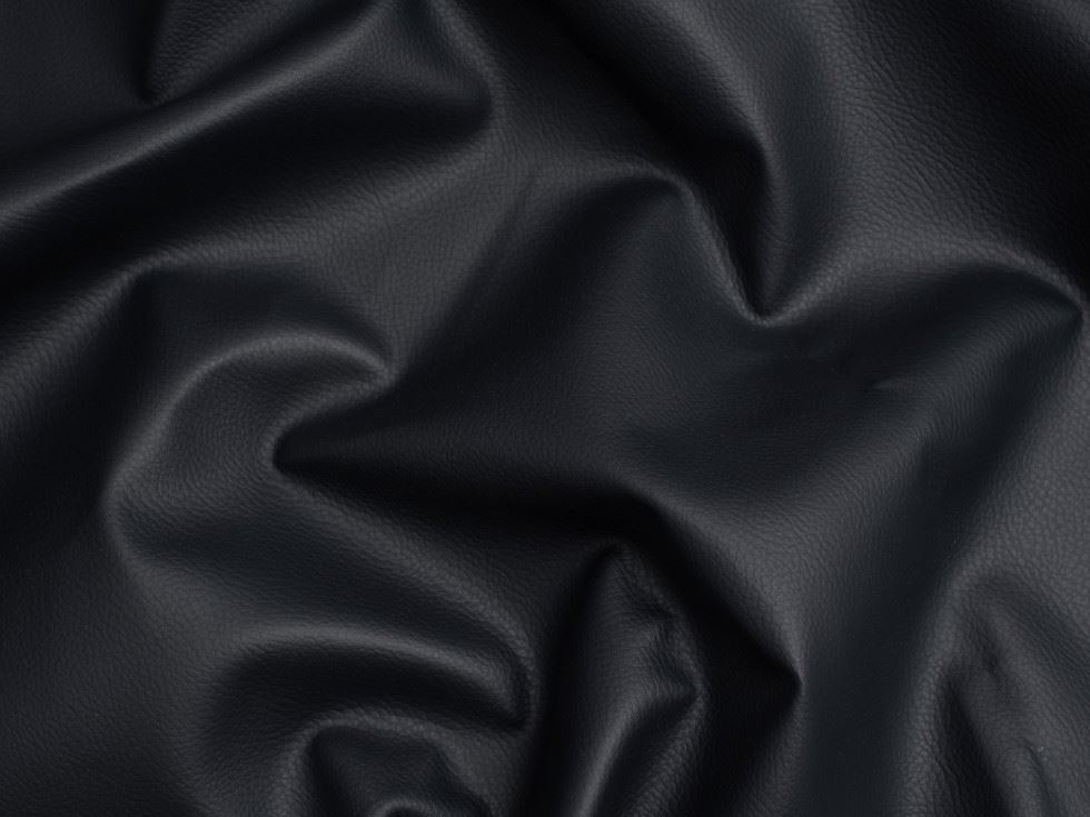 Minerva Core Range Textured Faux Leather Fabric Navy Blue
