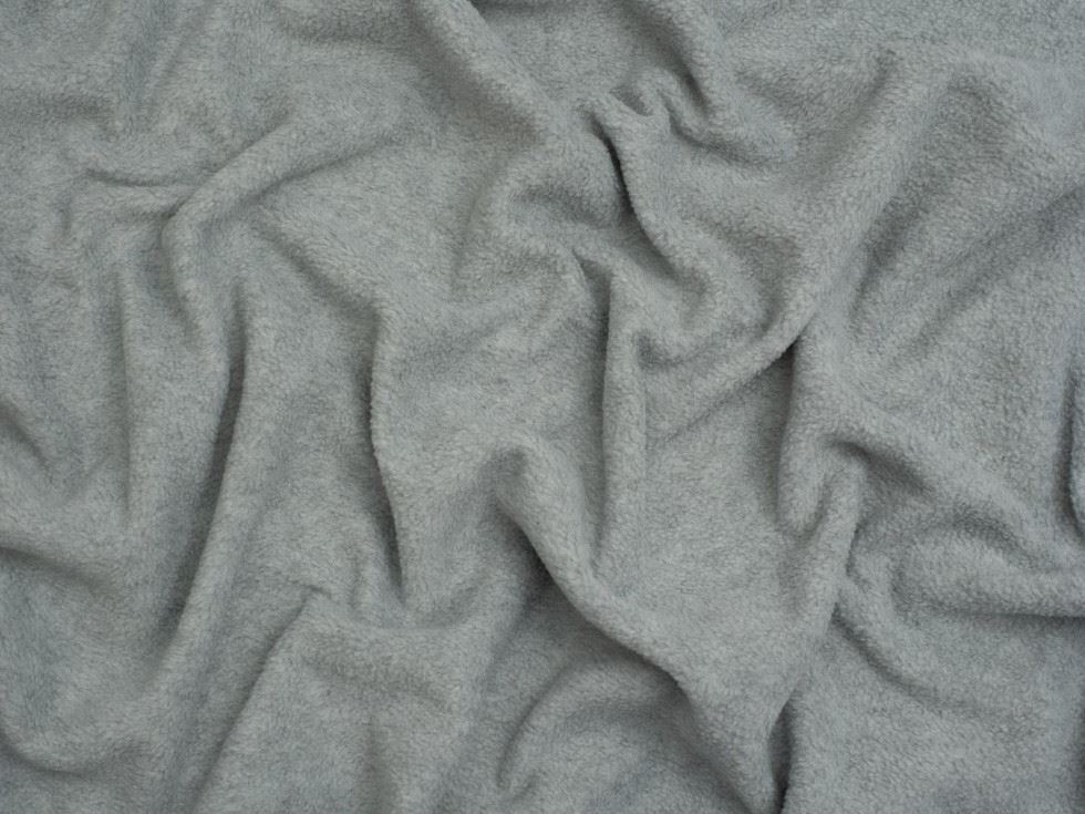 Minerva Core Range Polar Fleece Fabric Melange Light Grey
