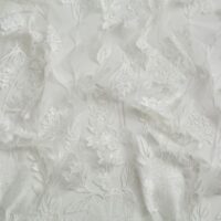 Bethany Embroidered Lace Fabric Ivory
