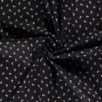 100% Cotton Poplin Fabric Black