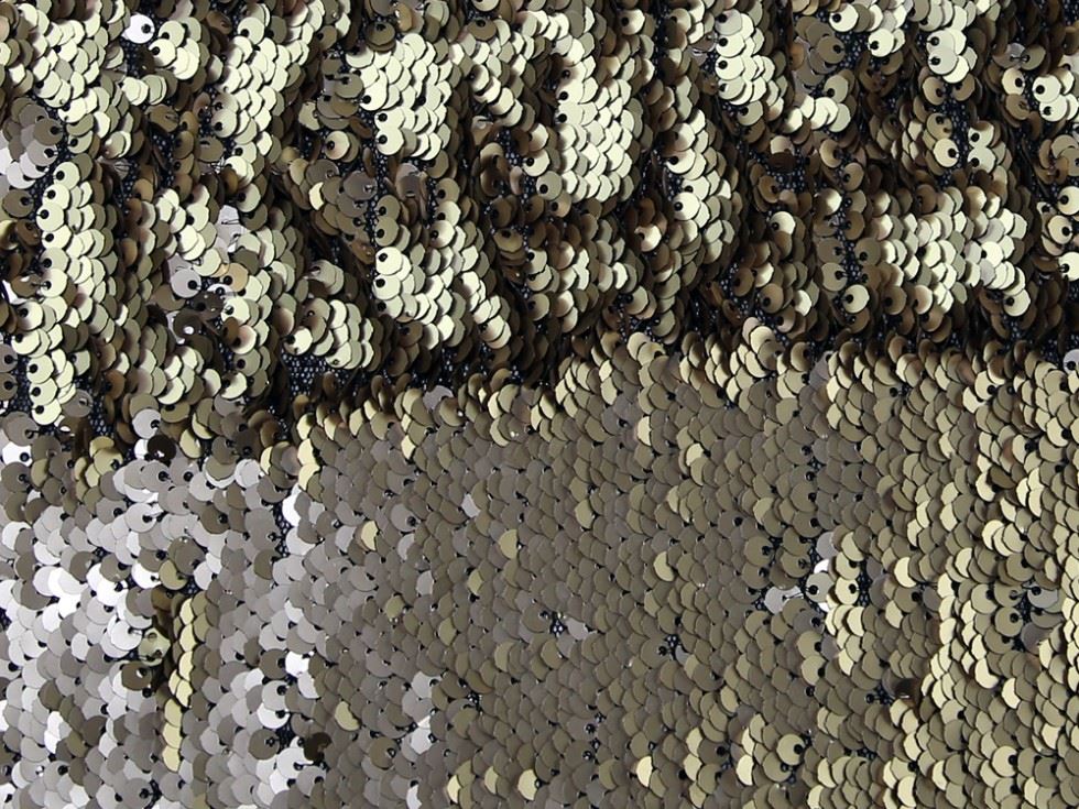 Sorrento Sequin Mesh Fabric Gold