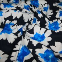 Woven Stretch Cotton Sateen Fabric Turquoise