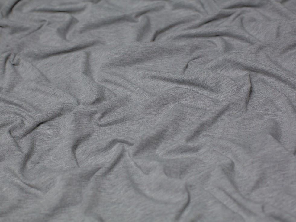Minerva Core Range Heavy Cotton Jersey Stretch Knit Fabric Light Grey