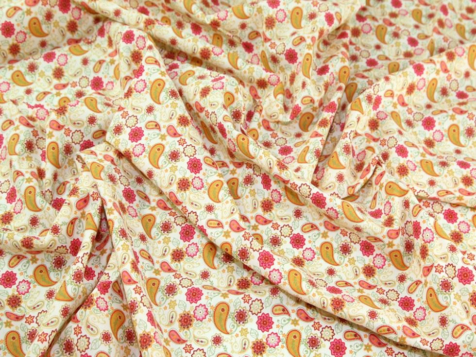 Cotton Lawn Fabric Orange