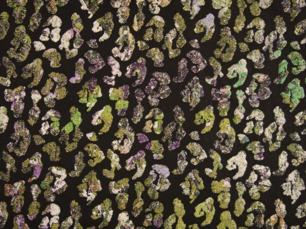 Deadstock Metallic Woven Brocade Fabric Multicoloured