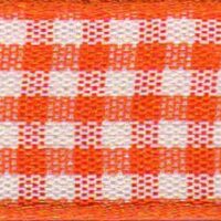 Berisfords Gingham Ribbon (Value Roll) 42 Orange Delight