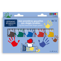 Lefranc Bourgeois Enfants Washable Finger Paint - 5 x 80ml