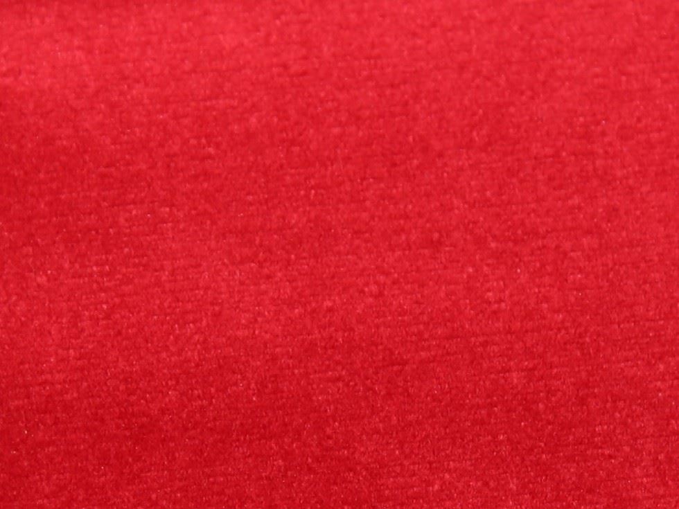 Stof France Vienne Velour Stretch Knit Fabric Red