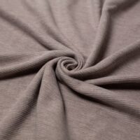 100% Cotton Ottoman Rib Stretch Knit Fabric Camel