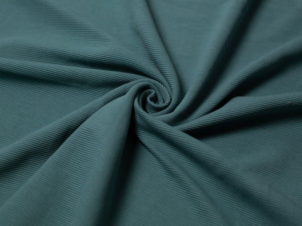 100% Cotton Ottoman Rib Stretch Knit Fabric Forest