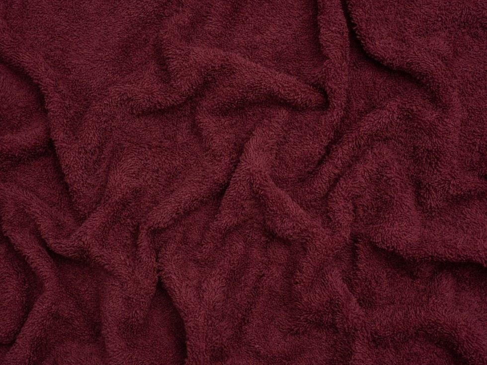Minerva Core Range Luxury Cotton Towelling Fabric Bordeaux