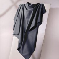 Atelier Brunette Light Cotton Gabardine Fabric Deep Charcoal