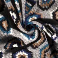 Wool Blend Knit Coating Fabric Grey Multi