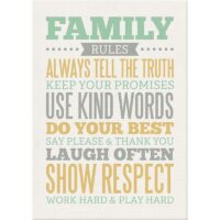 Family Rules - Art Board Sold in Singles