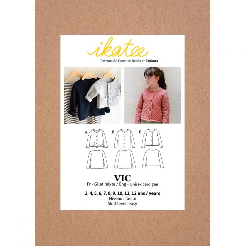 Ikatee Paper Sewing Pattern Kids Vic Cardigan