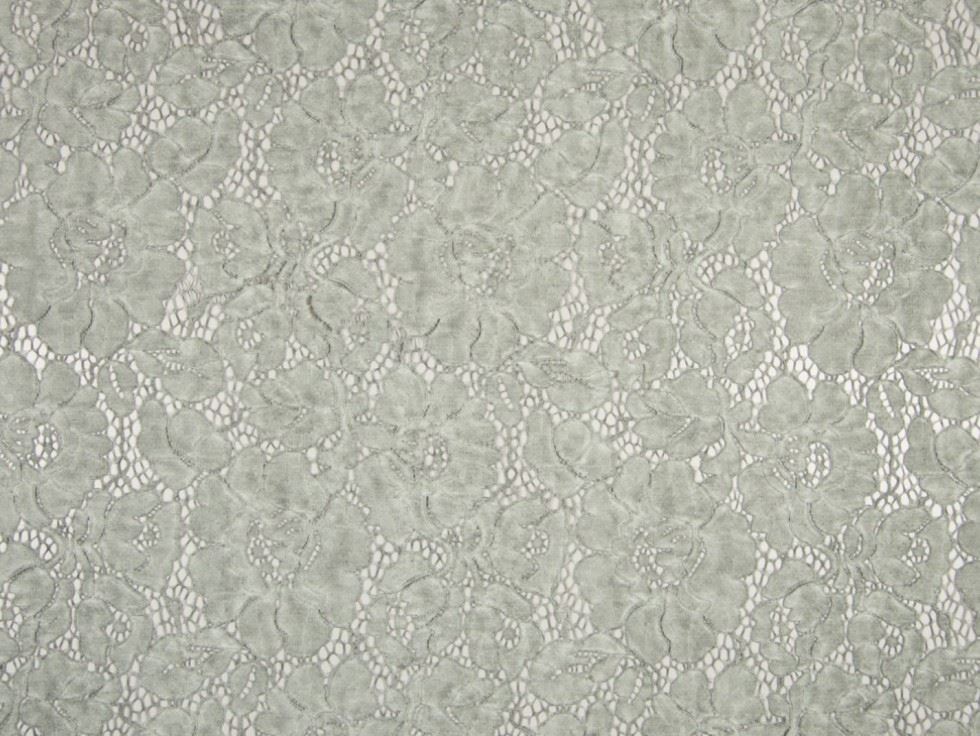 Deadstock Stonewashed Lace Fabric Grey