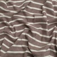 Yarn Dyed Heavy Cotton Rib Stretch Knit Fabric Biscuit