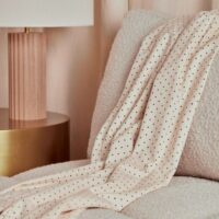 Atelier Brunette Polka Dot Fine Wale Cotton Corduroy Fabric Off White