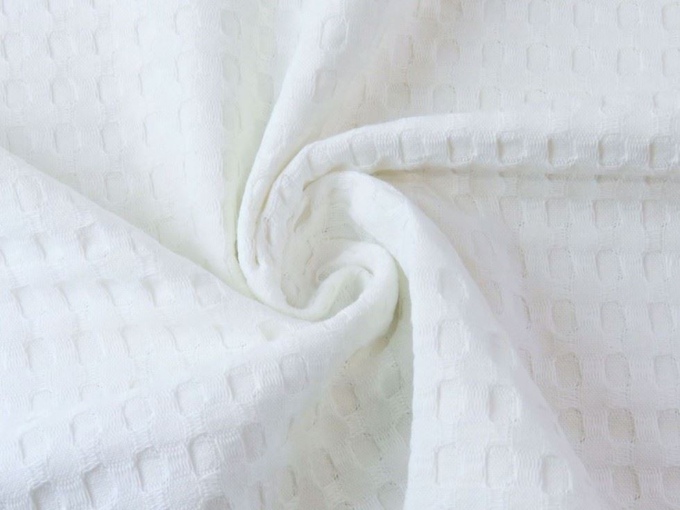 Big Cotton Waffle Fabric White