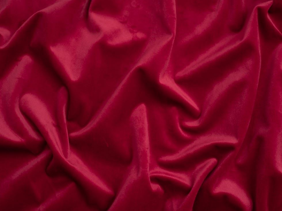 Minerva Core Range Matte Velvet Stretch Knit Fabric Bordeaux