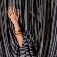 Atelier Brunette Gaia Viscose Crepe Fabric Deep Charcoal
