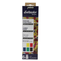 Pebeo 7A Opaque Textile 4mm Marker Set 6 Primary