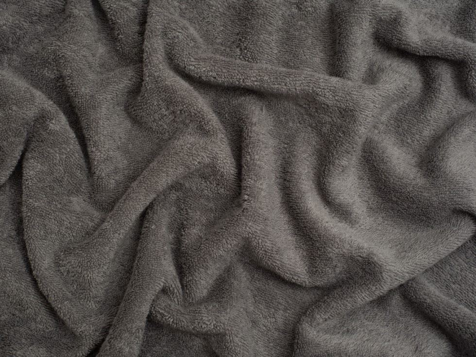 Minerva Core Range Heavy Pure Cotton Towelling Fabric Dark Grey
