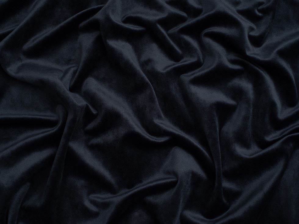 Minerva Core Range Matte Velvet Stretch Knit Fabric Navy Blue
