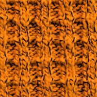 Waffle Tweed Cotton Sweater Knit Stretch Fabric Orange