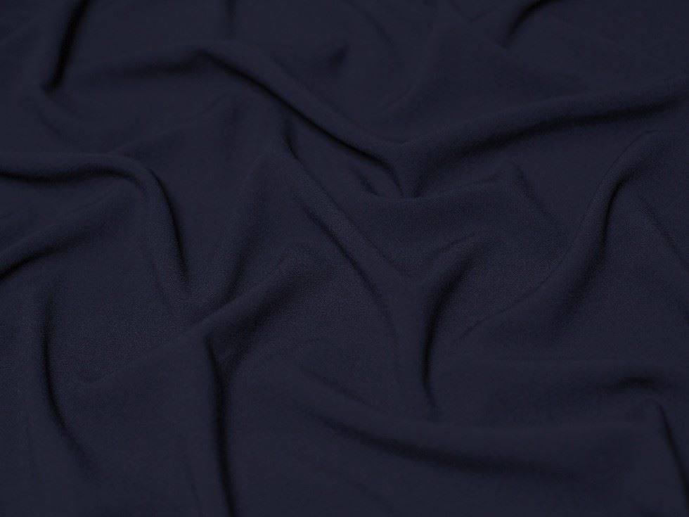 Minerva Core Range Stretch Woven Viscose Crepe Fabric Navy Blue
