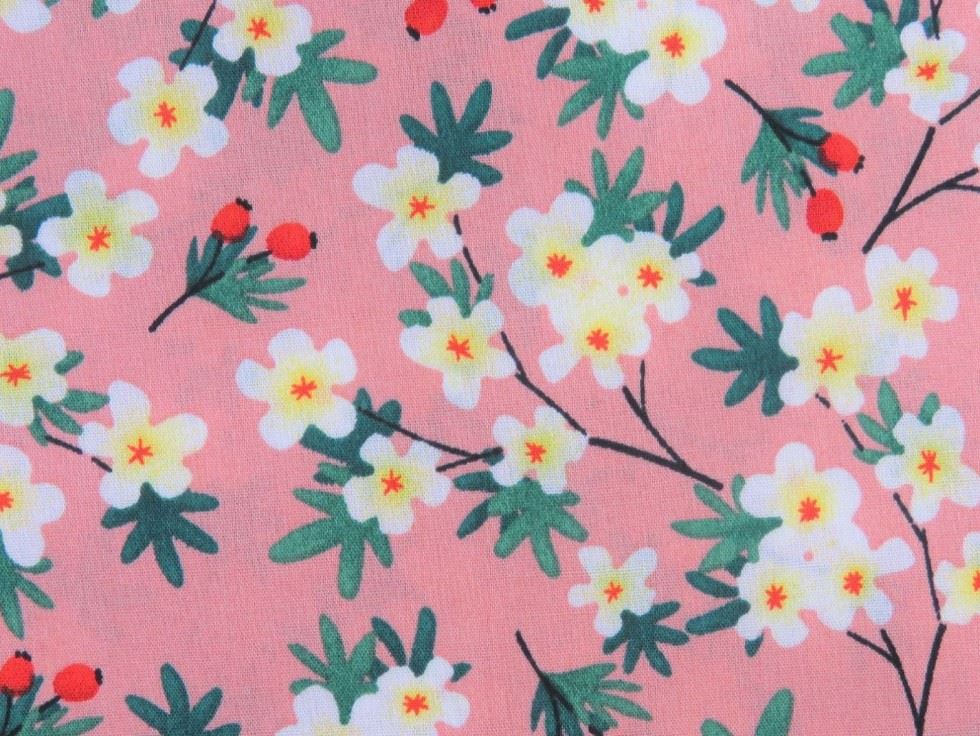 100% Cotton Poplin Fabric Pink