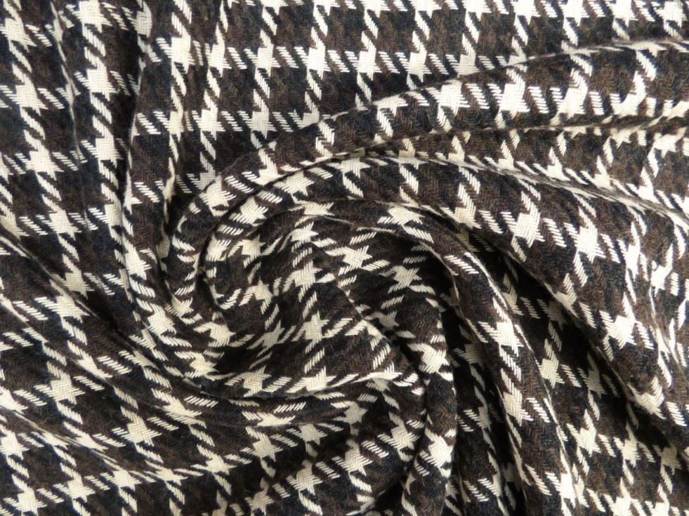 Lady McElroy Wool Blend Coating Fabric Brown