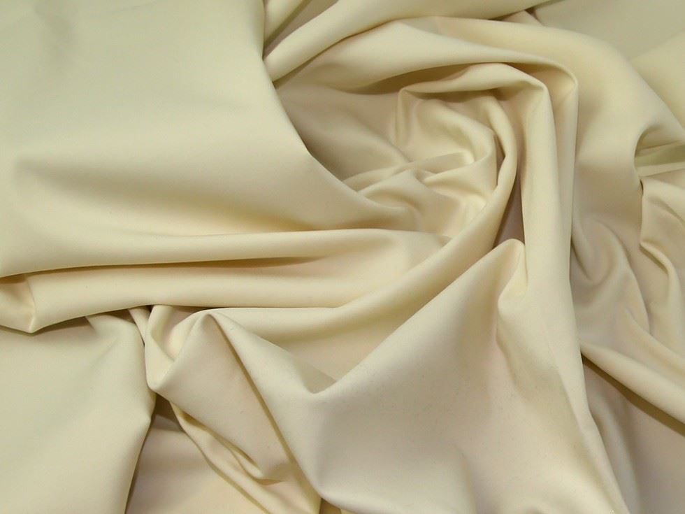 Lady McElroy Stretch Woven Suiting Fabric Cream