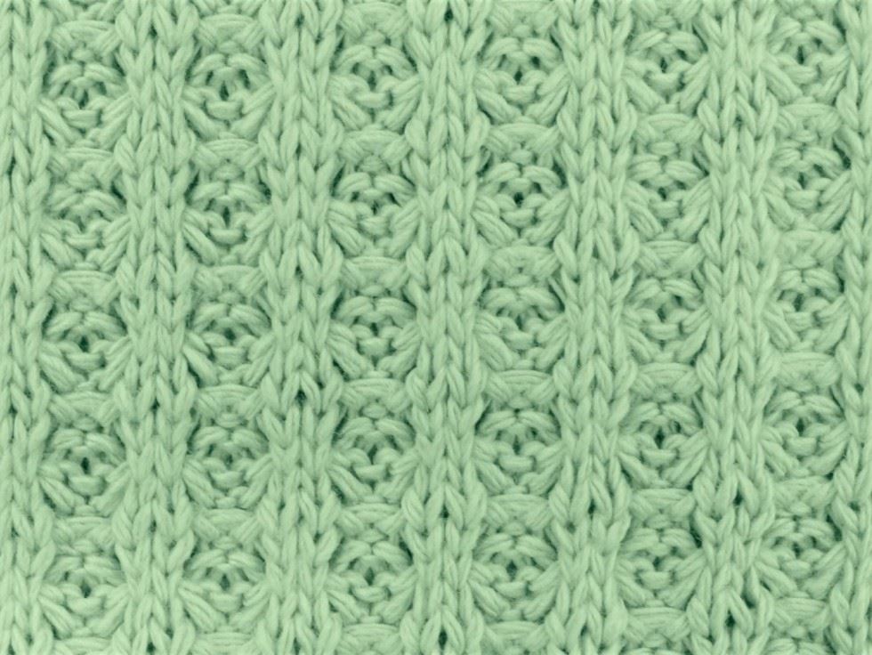 Waffle Cotton Sweater Knit Stretch Fabric Mint