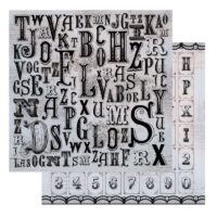 12 x 12" Typography Sold in Packs of 10 Sheets