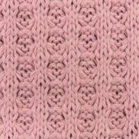 Waffle Cotton Sweater Knit Stretch Fabric Rose Pink