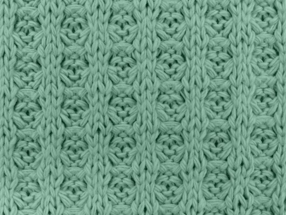 Waffle Cotton Sweater Knit Stretch Fabric Old Green