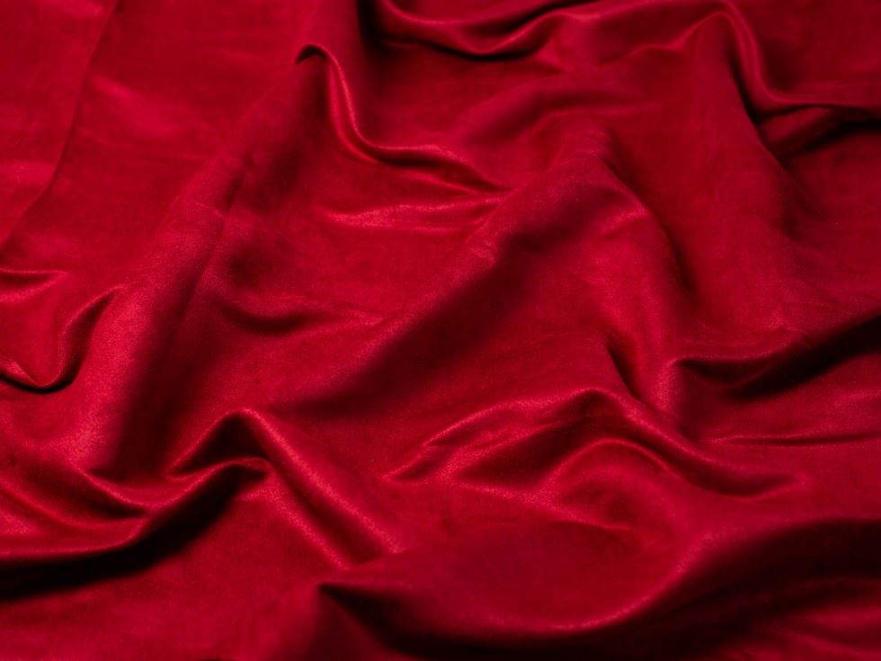 Water Repellent Faux Suede Fabric Ruby
