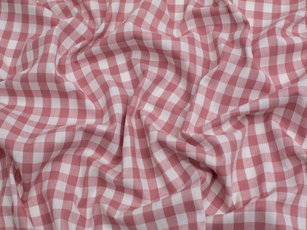 Minerva Core Range 3/8 inch Check Vintage Gingham Fabric Dusky Pink