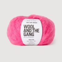 Wool and the Gang Take Care Mohair Aran Yarn Neon Pink