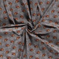 100% Cotton Poplin Fabric Dark Grey