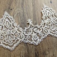 Zara Beaded Lace Trim Ivory