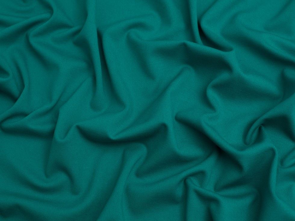Minerva Core Range Stable Ponte Roma Double Stretch Knit Fabric Petrol