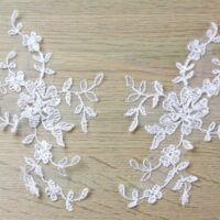 Beaded Appliques White