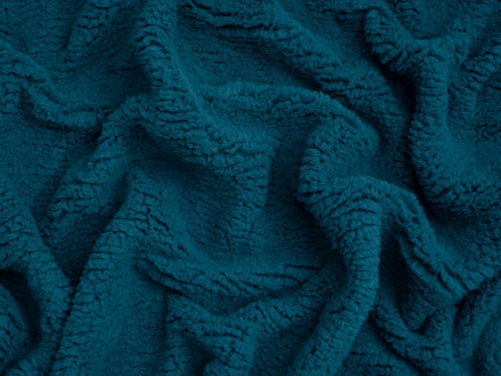Minerva Core Range Super Soft Shearling Fleece Fur Fabric Petrol