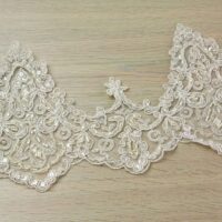 Zara Beaded Lace Trim Cappuccino
