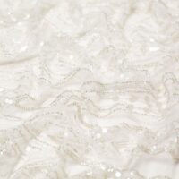 Abigail Sequin Lace Fabric Ivory